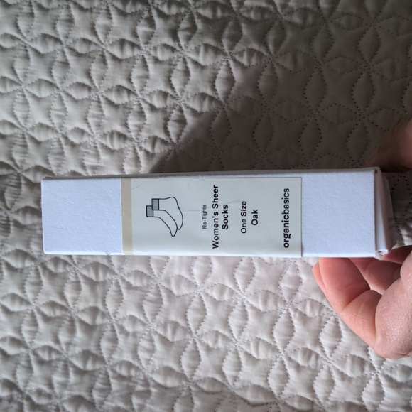 BNIB Sheer socks two pairs Nude Cream Organic, Re-tights organic basics o/s - Picture 5 of 9